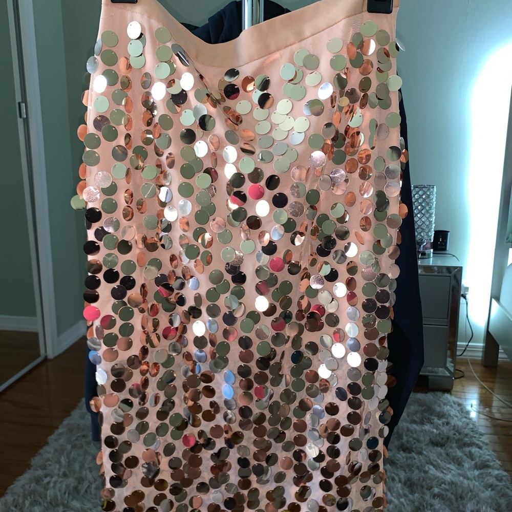 Sparkly gold skirt